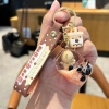 Bubble milk tea floating bear keychain, oil liquid flowing sand bottle pendant, car key accessory, pendant gift Application Scenario